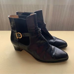 Vintage Salvatore Ferragamo Leather Ankle Boots
